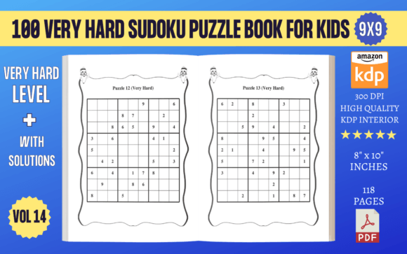100 Very Hard Sudoku Puzzle Book for Kid: A Publisher's Flexible Asset