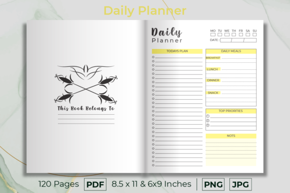 Daily Planner KDP Interior 4: A Ready-to-Use Template for Organized Living