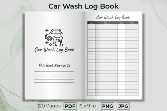Effortless Car Wash Management with the Car Wash Log Book KDP Interior