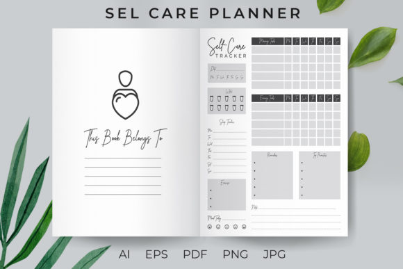Elevate Your Wellbeing Journey with the Self Care Tracker KDP Interior V3