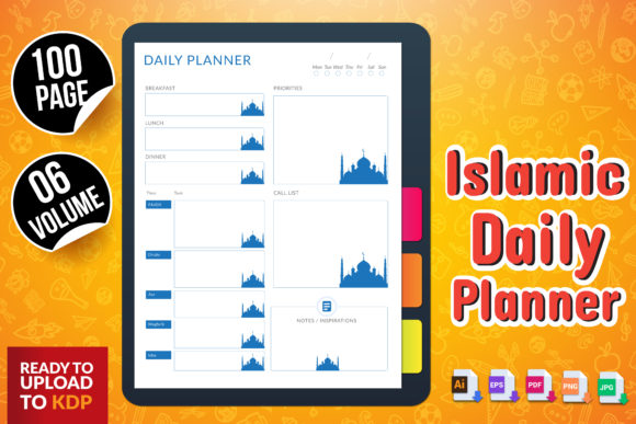 Islamic Daily Planner Print Ready V-06: Your Ultimate Toolkit for Productive Faith-Centered Days
