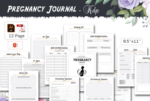 My Pregnancy Journal – KDP Interior: Your Complete Digital Toolkit for a Cherished Keepsake