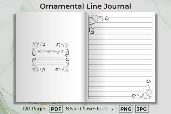 Ornamental Composition Line Journal: Your Creative Canvas