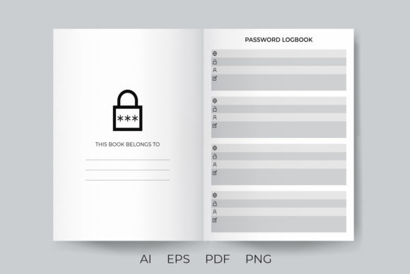 Streamline Your KDP Projects with the Editable Password Logbook Interior