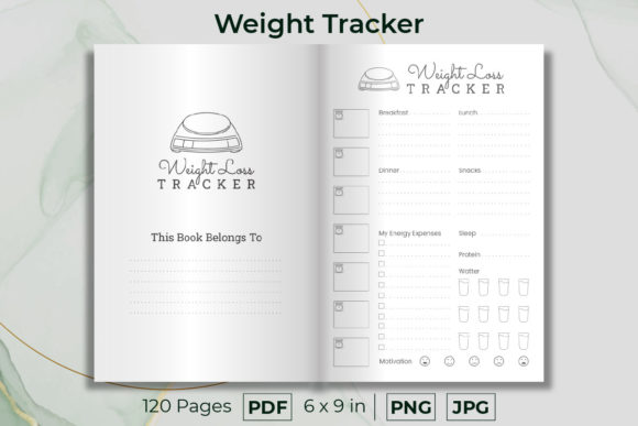Weight Loss Planner KDP Interior for Easy Publishing