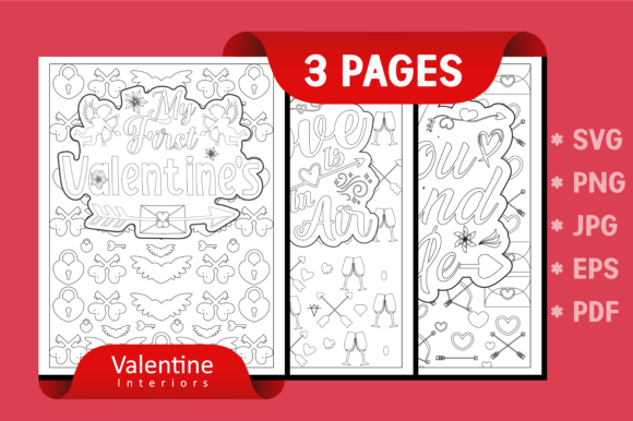 Your Creative Companion: Valentine Coloring Page KDP Interior
